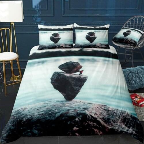 Above a trouble Quilt Cover Pillowcase 3Piece Comforter Bedding Set With Pillow Case Single Double Duvet Cover Home Decora