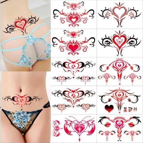 Nice Navel Sticker Sexy Navel For Women Waterproof Temporary Fake Body Art Sexy Lasting Simulation Tattoo Sticker T1912