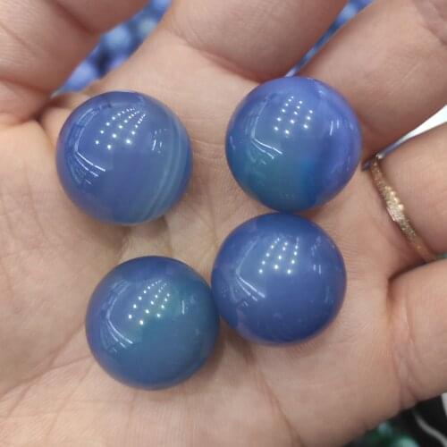 2cm 10pcs Beautiful Agate Ball blue handmade Crystal Sphere Gemstone Hand Massager ball for decoration stone healing