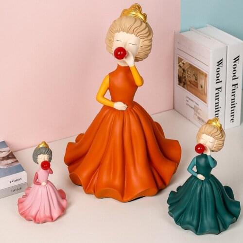 Creative new fluffy princess dress cute expensive bubble female ornaments modern home porch desktop decorations