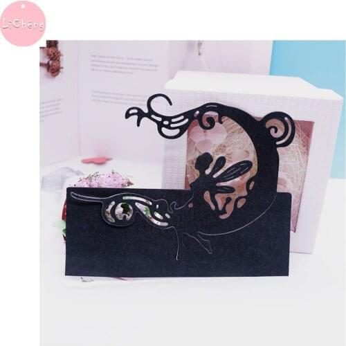 Moon Angle Metal Cutting Dies Scrapbooking Craft DIY Stencil Border Embossing Folder Molds Clear Stamps and Slimline Dies