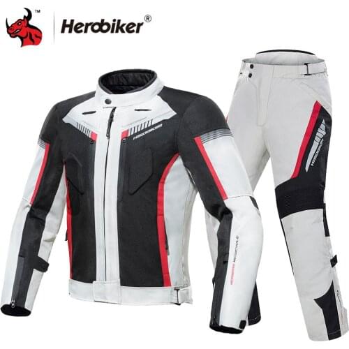 HEROBIKER Motorcycle Jacket Winter Cold-proof Waterproof Moto Motocross Jacket Motorbike Riding Clothing Protective Gear
