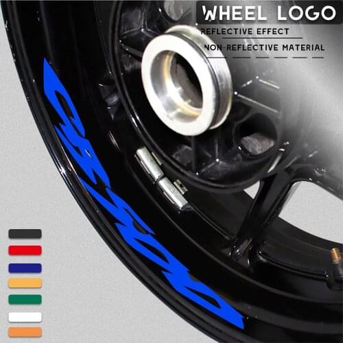 Motorcycle sticker waterproof decorative wheel stripe logo with reflective MOTO inner ring decal for HONDA CB500 cb 500