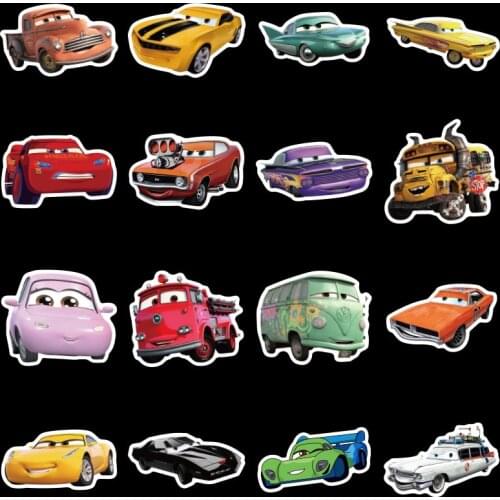 Disney 50 Cars Stickers PVC Graffiti Stickers Luggage Guitar Car Stickers Waterproof Creative Cartoon Stickers