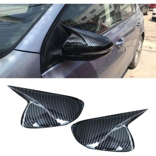 NEW-Car Styling Carbon Look Rearview Mirror Cover for Golf 6 MK6 R VI 2009-2012 Side Rearview Mirror Covers Trim
