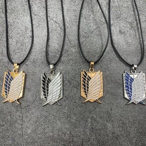 Attack On Titan Necklace Shingeki No Kyojin Anime Cosplay Wings of Liberty Necklace Trendy Valentines Day Gift