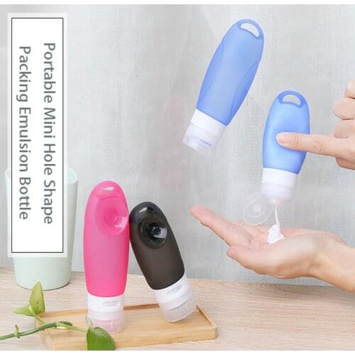 60ml/89ml Protable Useful Travel Packing Bottle Press Bottle Empty Silicone Lotion Shampoo Bath Container