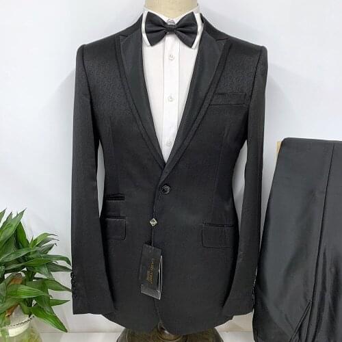 Men Business Blazers Spring Autumn Formal Mens Coat Male Fashion Solid Color Blazer Long Sleeve Lapel Slim Europe size 44-58