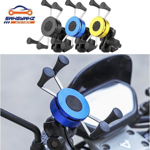 Adjustable X-type Mobile Phone Holder Motorcycle Handlebar Mount Stand Support for Smart Mobile Phone Moto Holder