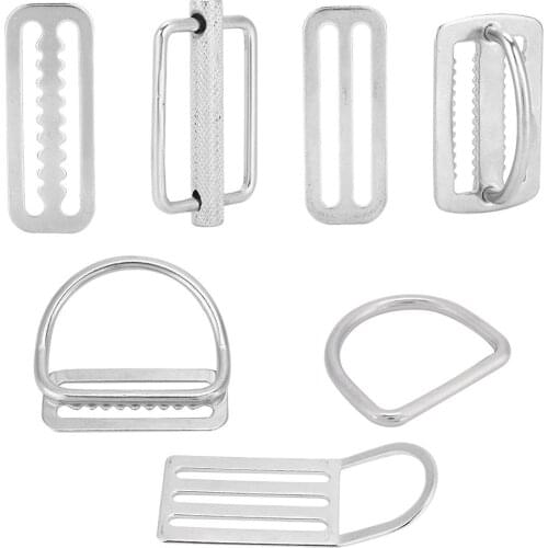 Stainless Steel Scuba Diving Weight Belt Slide Keeper D Ring Webbing Harness Belt Retainer Stopper Freediving BCD Accessories