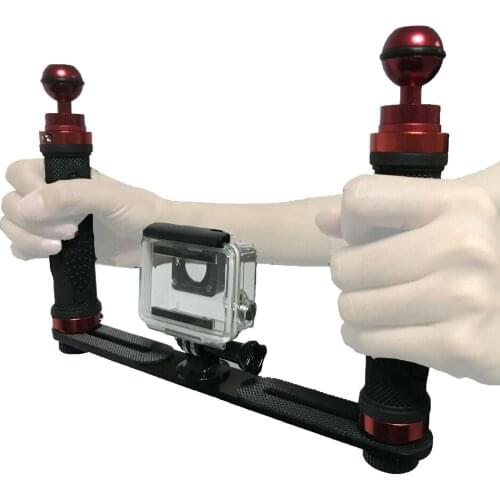 Handheld Stabilizer Rig Underwater Scuba Diving Dive Tray / LED Light for Gopro