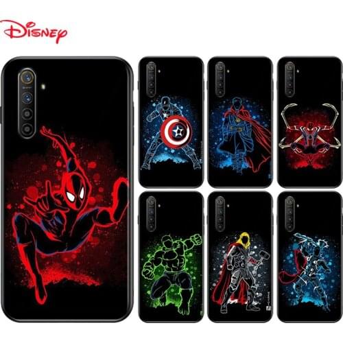 Silicone Cover Marvel Art Superhero For Realme 7i Global C2 C3 C11 C12 C15 C17 X2 X3 Superzoom X50 XT Q2 Q2i Pro Phone Case