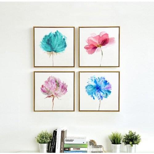 Modern Watercolor Beautiful Colorful Flower Rose Canvas Art Print Poster Nordic Wall Picture Home Decor Painting No Frame