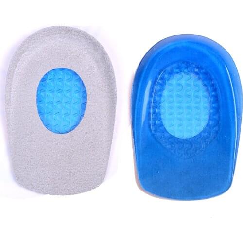 1Pair Man and Women Silicon Gel heel Cushion insoles soles relieve foot pain protectors Spur Support Shoe pad feet care Inserts