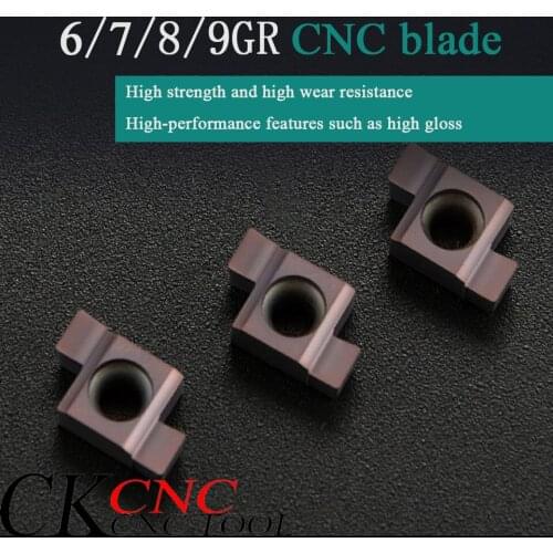 10pcs 6GR 7GR 8GR 9GR CNC Lathe turning Tool carbide inserts Shallow groove blade Turning Insert for SNGR turning knife