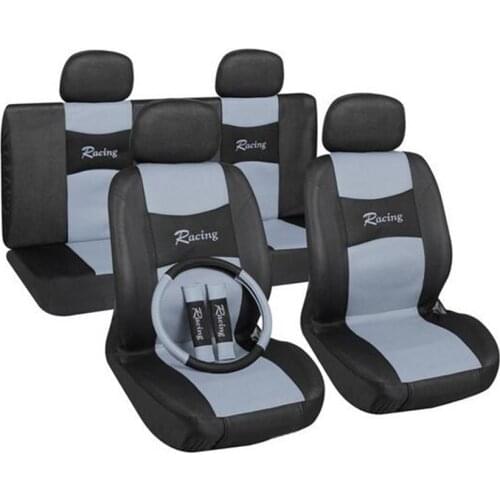 Full Set Car Seat Cover Universal Fashion Jacquard Knitted Auto Seat Covers Car Interior Accessories Red/Grey/Blue Colors