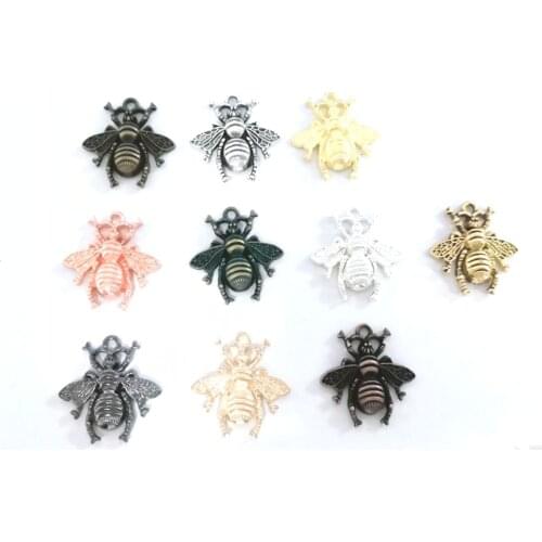 25 pcs Vintage Ancient bee zinc alloy charms pendant suitable for DIY Bracelet Necklace metal jewelry accessories 6101