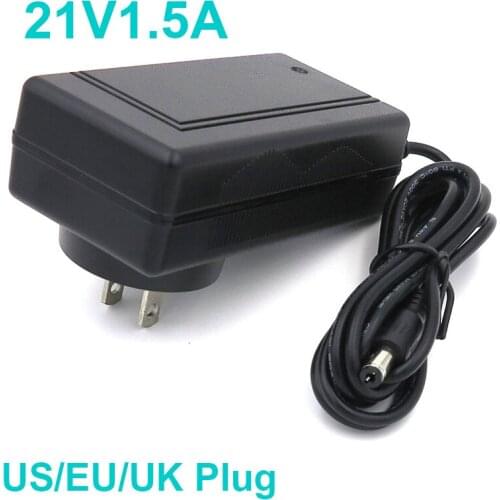 VORED 21V1.5A Converter Power Supply Adapter US/EU/AU Plug Charger with 1.5M Cable 5.5*2.5mm Electrical tools Free shipping