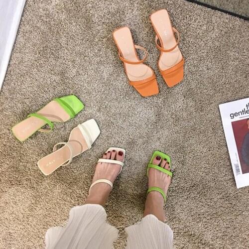 Womens Shoes Slippers Outdoor 2020 Summer New Fashion Thick Heels Sandals