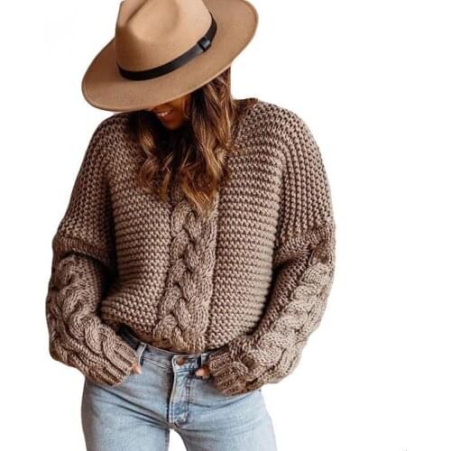 URIFENS Sueter Mujer 2021 Korean New solid O Neck Twist Women Sweaters And Pullovers Casual Retro Knitted Sweater Jumper LYT05U