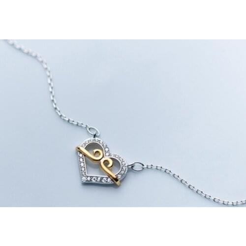 The Love For Ten thousand Years Tight Spell Sweet 925 Sterling Silver Clavicle Chain Temperament Female Necklace SNE320