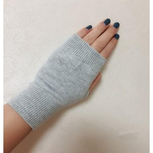 Winter Wool Knitted Gloves for Women Men Half Finger Sports Fingerless Gloves Knit Short Winter Thin Arm Sleeves Cycling Gloves