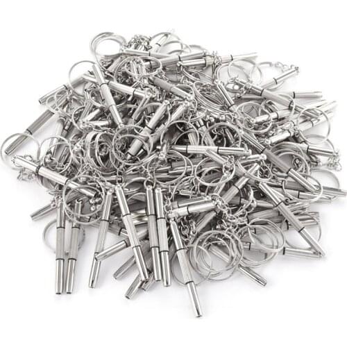 100Pcs/Pack 3 in 1 Eyeglass Screwdriver Sunglass Glasses Watch Repair Tool Kit with Keychain Portable Screwdriver Tool