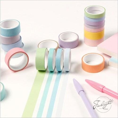 12pcs/box 12 colours Pure color macarons candy Decoration Washi Tape DIY Planner Diary Scrapbooking Masking Tape Escolar