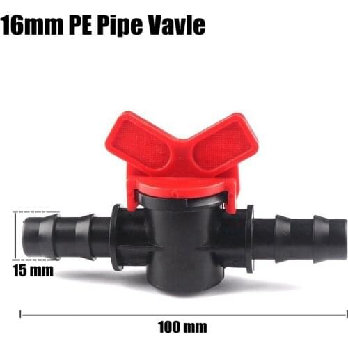 20pcs 16mm PE Pipe Ball Valve Micro Irrigation Hose Socket Type Garden Water Connector Drip Irrigation System Control Valve