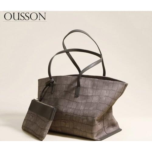 2021 Fashion Exquisite Shopping Retro Casual Large Capacity Shoulder Bag Soft PU Leather For Woman