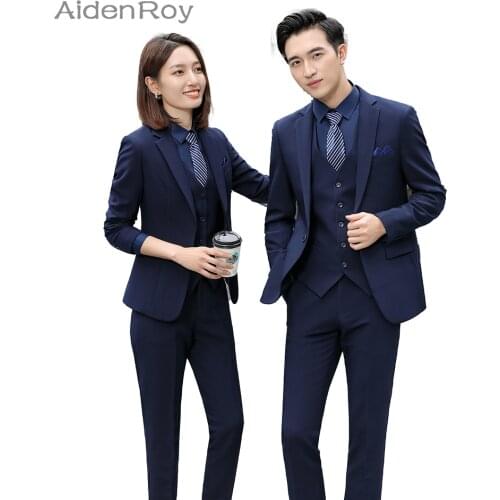 2021SS Men Suits Slim Fit Business Professional Formal Wear Classic Suit Blue Black Blazer+Pants 2 Piece Set Plus Size S-5XL