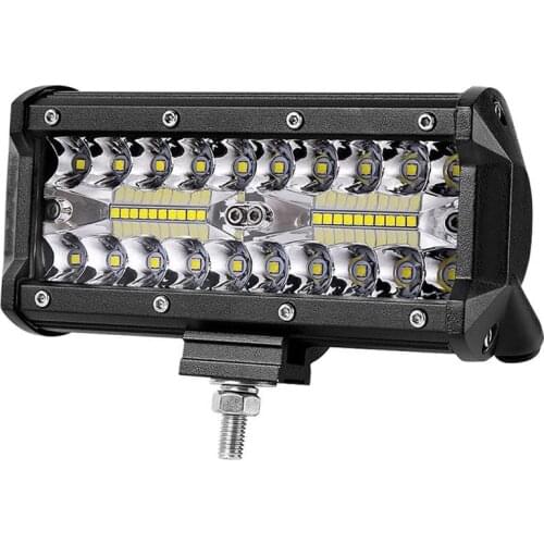 7inch 200W LED Work Light Bar Flood Spot Beam Offroad 4WD SUV Driving Lamp for Driving Offroad Boat Car Tractor Truck