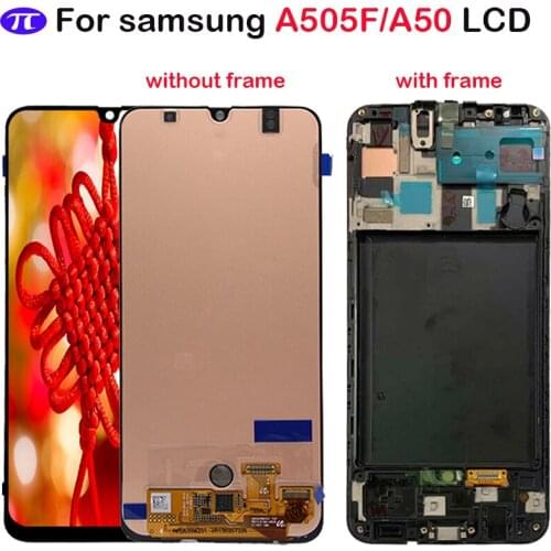 AMOLED 6.4''For Samsung galaxy A50 A505F/DS A505F A505FD A505A Display Touch Screen Digitizer Assembly For Samsung A505FN/DS lcd