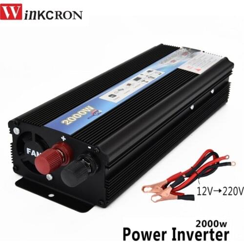 Car Inverter 2000W DC 12 V to AC 220 V Power Inverter Charger Transformer Vehicle Power Inverter Power Switch DC to AC 50Hz