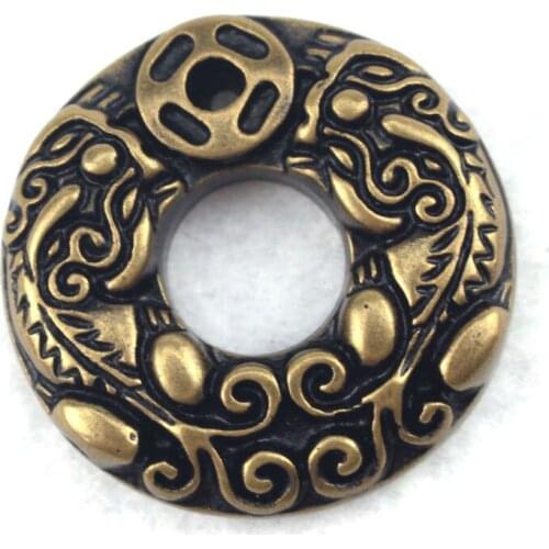 30mm donut shape Vintage style beads bronze metal beads spacer DIY beads for jewelry making 1 piece wholesale