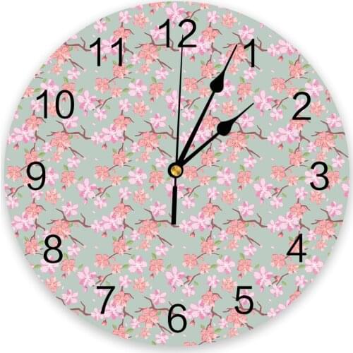 Flower Round Wall Clock Modern Design Home Living Room Decoration Childrens Room Kitchen Table Clock