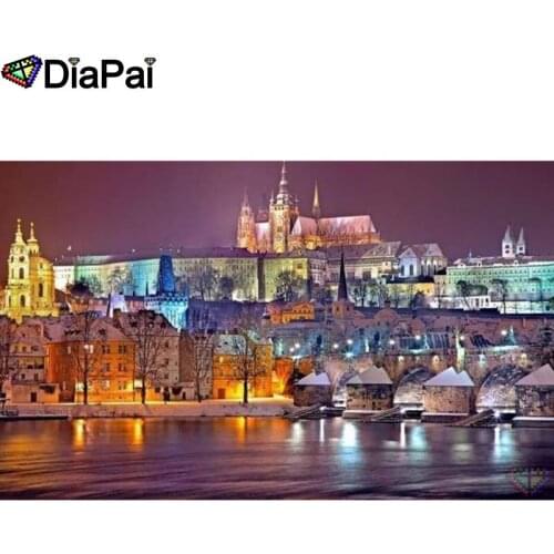 DIAPAI 5D DIY Diamond Painting 100% Full Square/Round Drill "City night scene" Diamond Embroidery Cross Stitch 3D Decor A23878