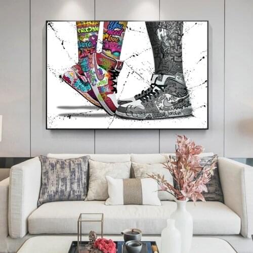 DIY 5D Diamond Painting Graffiti Artwork Sneakers Pop Street Art Sport Shoes Wall Pictures for Modern Home Living Room Decor