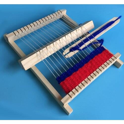 DIY Operational Ability With Accessories Mini Cultivate Patience Hand Eye Wooden Hand Knitting Toy Kids Children Weaving Machine