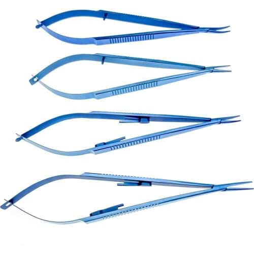 Ophthalmic surgical 12mm Castroviejo Needle Holder without lock tip micro ophthalmic eye instrument
