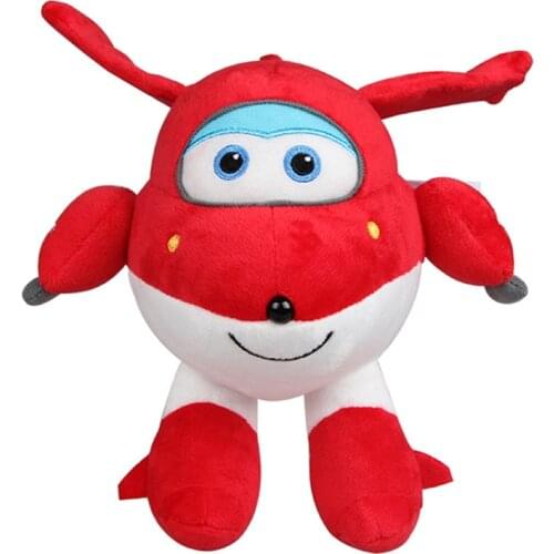 30cm Cute Super Wings Jett Airplane Robot Stuffed Plush Toys Soft Doll Gift For Children