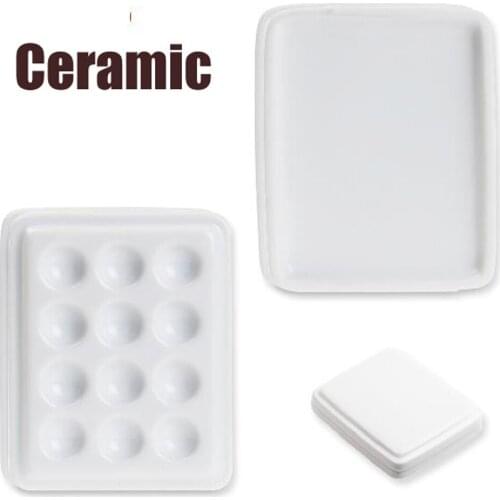 Ceramic,Good quality Dental lab tools, 12 holes mixing plate stain powder mixing tool