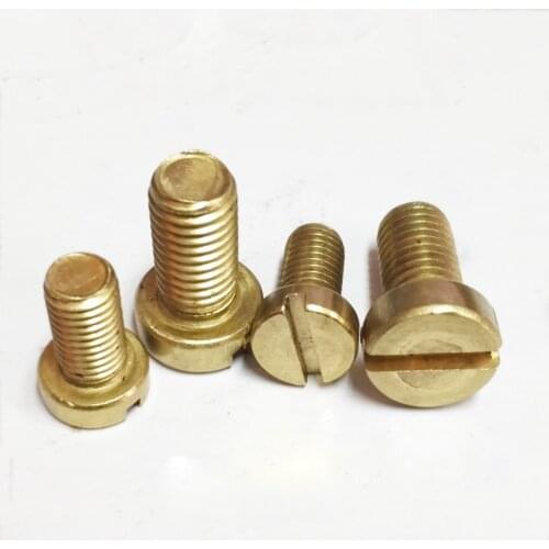 30pcs M2 brass household machinery one word screw slotted bolt cylinder head bolts machine screws 2mm-10mm length