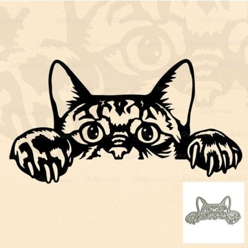 MEET HUANG Peeking Cat Metal Cutting Dies Stencils Die Cut For Kids DIY Scrapbooking Album Paper Card Embossing