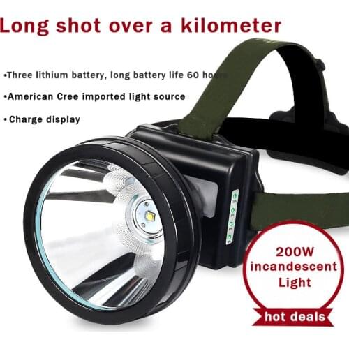 Powerful Cree 10W LED Portable Head lamp Waterproof Headlight Fishing Hunting Camping Flashlight Built-in lithium battery Torch