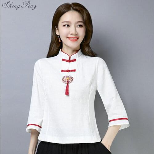 2019 New Traditional chinese clothing Tang suit cheongsam top ladies elegant fashion Oriental womens tops G149