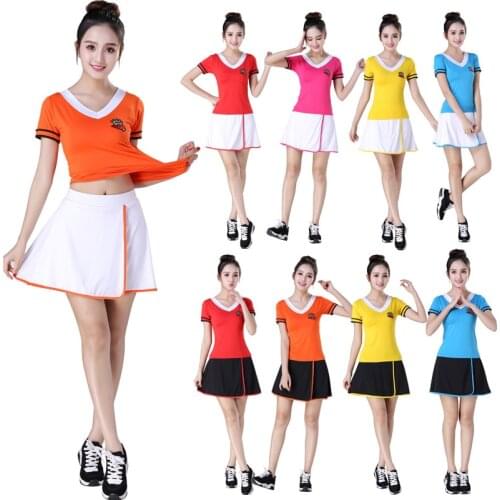 Square Dance Clothes Costume Jacket Gym Sportswear Team Volleyball Skirt Costume Sports Clothes Gymnastic Women Beach Dress