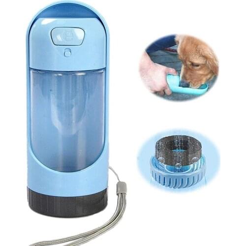 Portable Pet Dog Water Bottle Drinking Bowls For Small Large Dogs Feeding Water Dispenser Cat Activated Carbon Filter Bowl