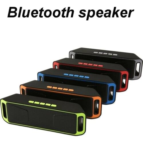 Portable Wireless Bluetooth Speaker TF Card /USB/ FM Radio Built-in Mic Dual Speaker Bass Sound Box Subwoofer 6D Loudspeaker