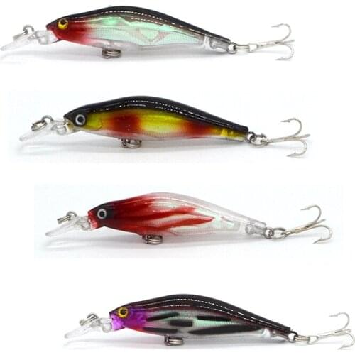 4Pcs/lot Lifelike Minnow Fishing Lure Swimbait Crankbait Hard Bait Slow 8cm 6.4g Isca Artificial Lures Fishing Tackle Isca